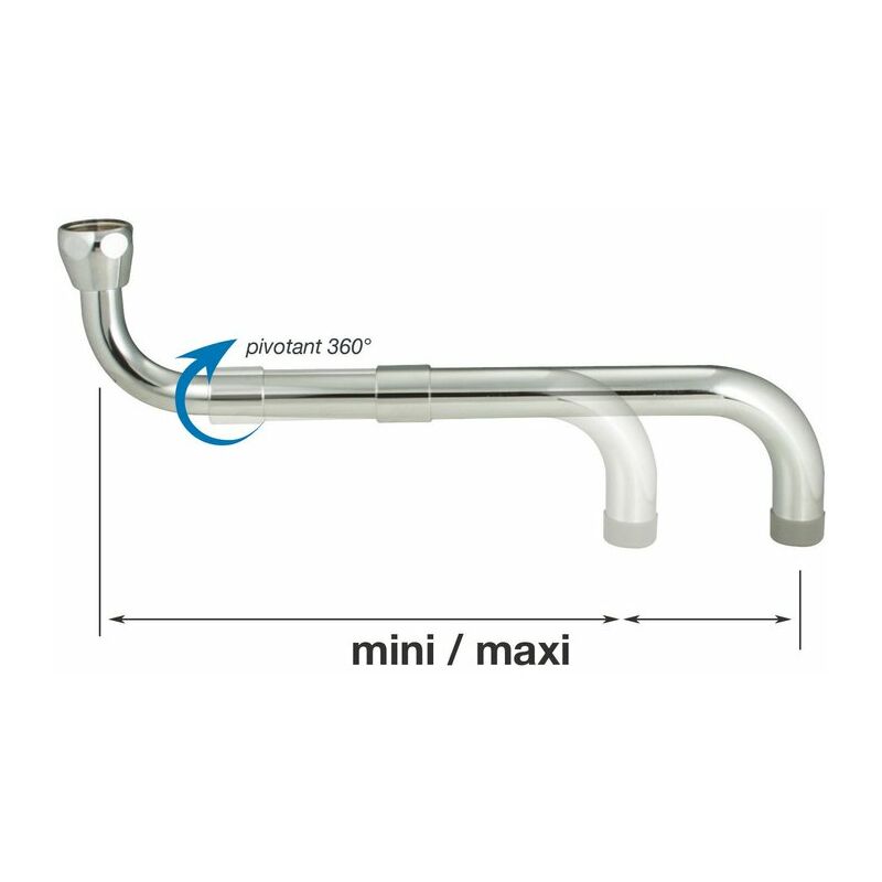 Bec télescopique pour cuisine professionnelle Neoperl 280 à 480 mm