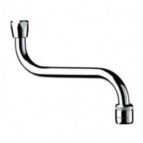 Bec universel par dessous chrome - delabie ecrou 15/21 long  150 mm