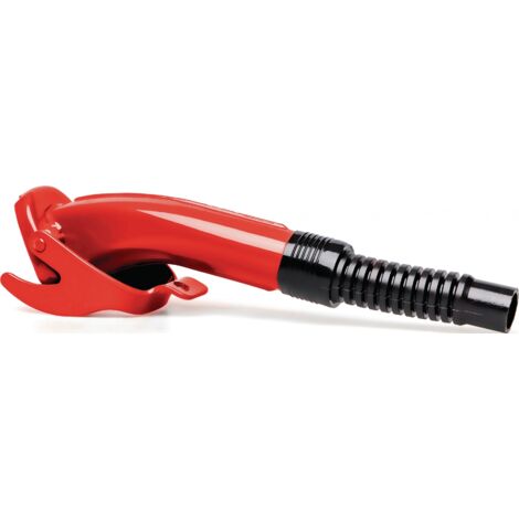 Bec verseur pour essence/diesel sans verrouillage de remplissage défectueux, longueur 280 mm, largeur 68 mm, rouge