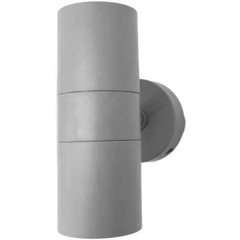 becala außenwandleuchte 2xgu10 grau ip44 15,2x7,3x11,3 cm