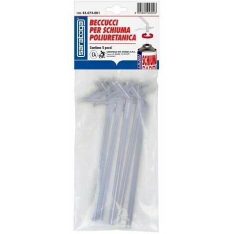 beccucci per schiuma poliuretanica - 5 pezzi.