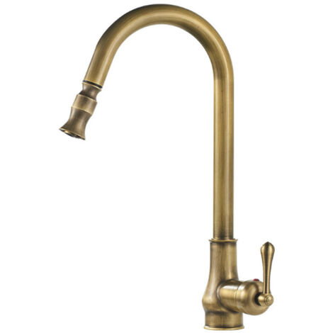 Beccuccio Pull Out Brass Kitchen Faucet Kitchen Faucets Black Faucets Single Hole Swivel Hot and Cold Water Kitchen Water Kitchen Tap
