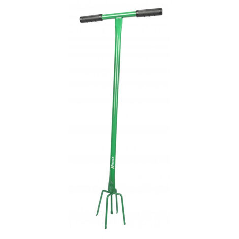 Bêche à griffes PRGB1 pour aérer la terre 5 dents hauteur 1m Ribimex