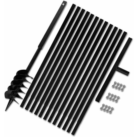 Bêche et tarière manuelle 120 mm Avec Rallonge mèche tarière 13 m