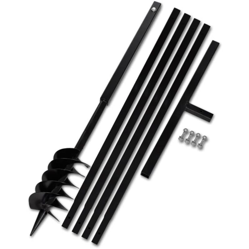 Vidaxl - Tarière de sol avec manche 120 mm et tube d'extension 5 m Acier