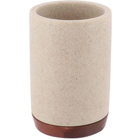 Becher aus polyresin - natur akazie - Tendance