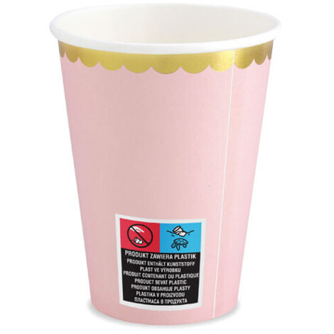 Becher, hellrosa, 220ml (1 Packung / 6 Stk.)