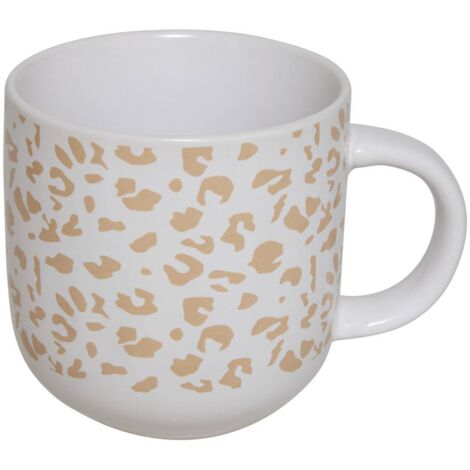 Becher Leopardi L12xp8,5xH9cm - Weiß