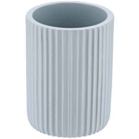 Becher mit abgerundeter strieme aus polyresin - hellblau - Tendance