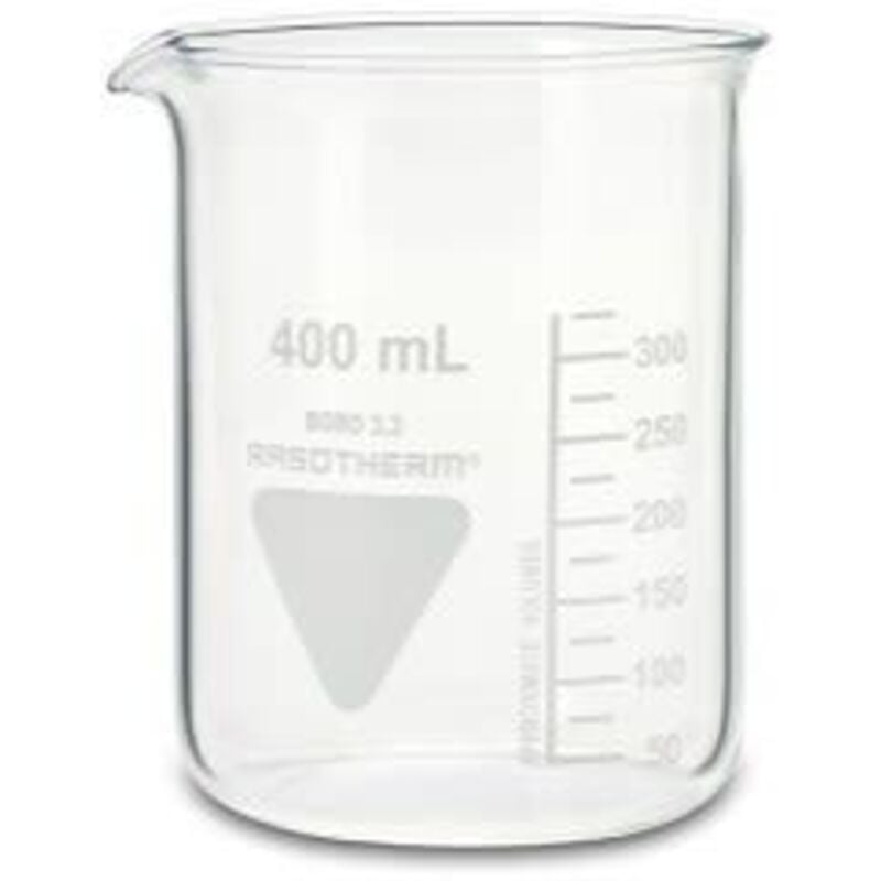 Rs Pro - Bécher Verre borosilicate, 400ml ( Prix pour Paquet de 10 )