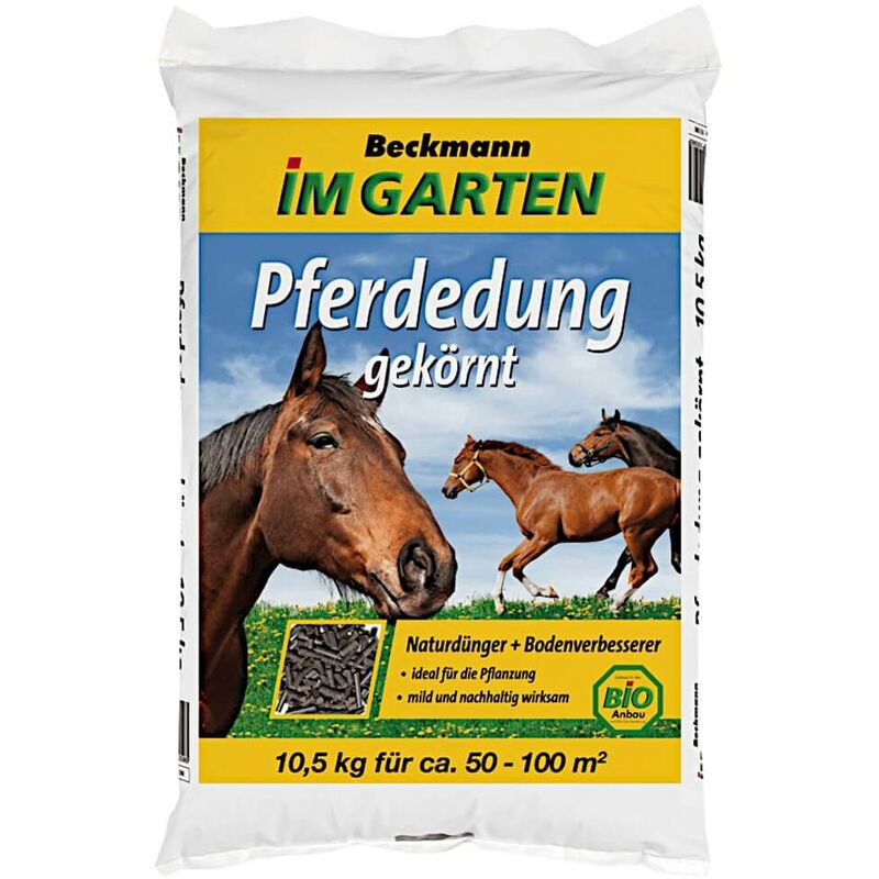 Beckmann - Fumier de cheval granulé 10,5 kg Engrais de ferme Engrais universel Plantes