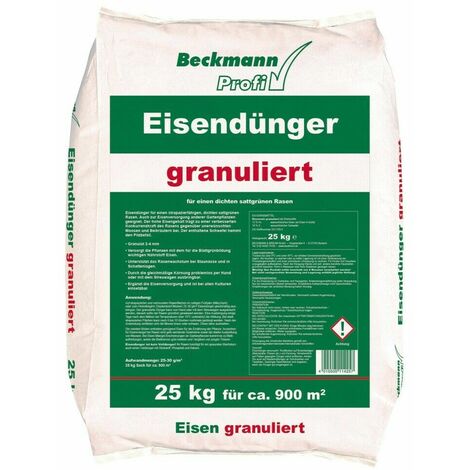 Beckmann Profi granulierter Eisendünger 25 kg Moosverdränger Dünger Rasendünger