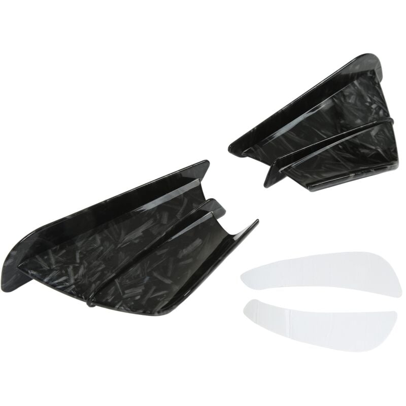 Treetalk - Becquet latéral à aile fixe modifié pour moto, adapté au motif marbre brillant Yamaha R1 R3 R25