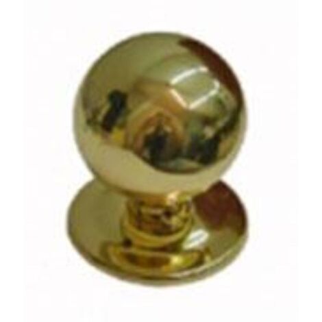 BECUSA pomo 30mm. latonado , Pomo 30 mm. Pomillo forma bola para muebles, base circular. - Metal. - Ø 30 mm. - Latonado.