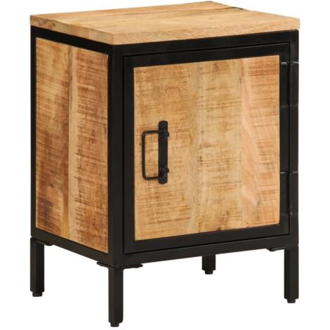 Bed Cabinet 40x30x52.5 cm Solid Rough Wood Mango vidaXL