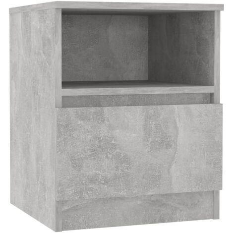 Bed Cabinet Concrete Grey 40x40x50 cm Engineered Wood vidaXL
