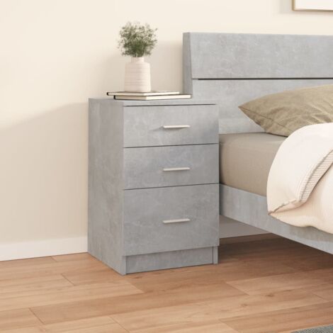 Bed Cabinet Concrete Grey 40x40x63 cm Engineered Wood vidaXL