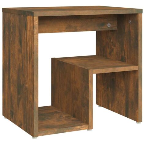 Bed Cabinet Smoked Oak 40x30x40 cm Engineered Wood vidaXL