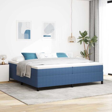 Bed Frame Blue 200 x 200 cm Corduroy fabric vidaXL