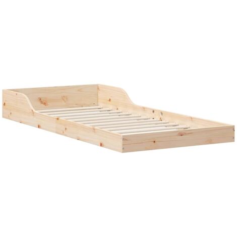 Bed Frame Brown 90 x 190 cm Solid Pine Wood vidaXL
