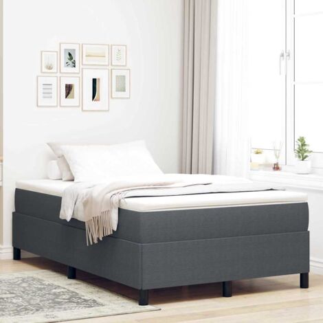 Bed Frame Dark grey 120 x 190 cm Corduroy fabric vidaXL