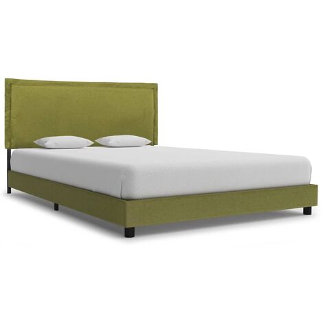 Bed Frame Green Fabric 135x190 cm15328-Serial number
