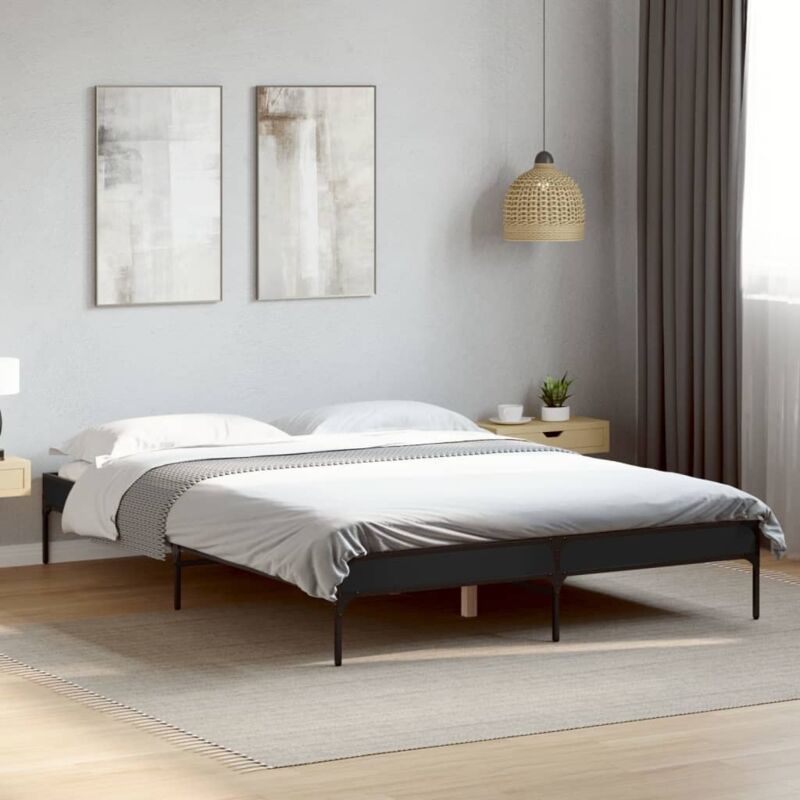 Bed Frame Without Mattress Black 120x190 Cm Small Double Vidaxl
