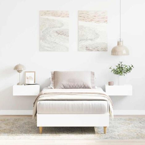 Bed Frame No Mattress White 75x190 cm Small Single Engineered Wood vidaXL
