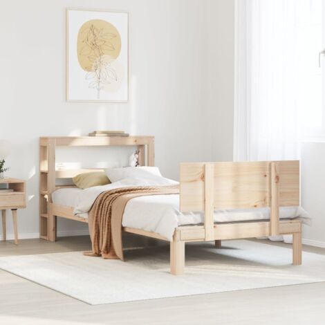 Bed Frame with Headboard without Mattress 90x200 cm vidaXL