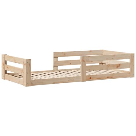 Bed Frame without Mattress 100x200 cm Solid Wood Pine vidaXL