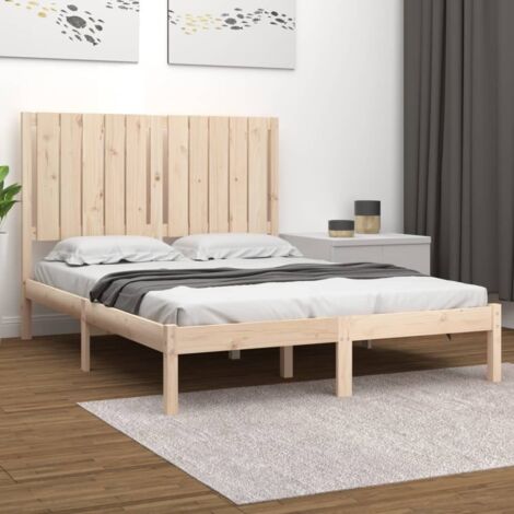 Bed Frame without Mattress 120x190 cm Small Double Solid Wood vidaXL