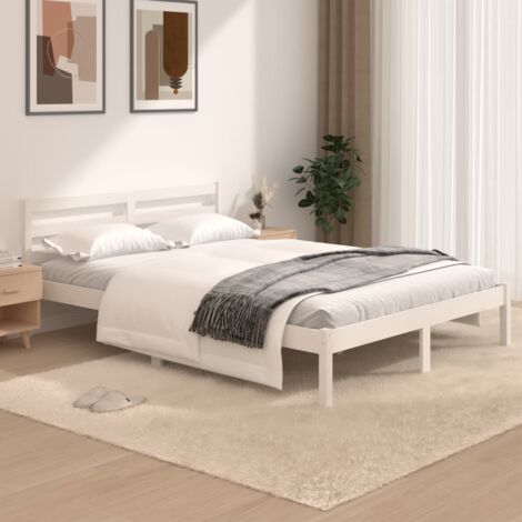 Bed Frame without Mattress 120x190cm White Small Double vidaXL