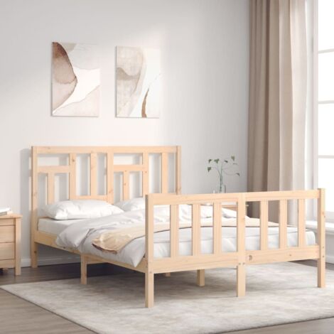 Bed Frame without Mattress 120x200 cm Solid Wood Pine vidaXL