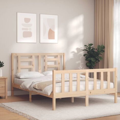 Bed Frame without Mattress 120x200 cm Solid Wood Pine vidaXL