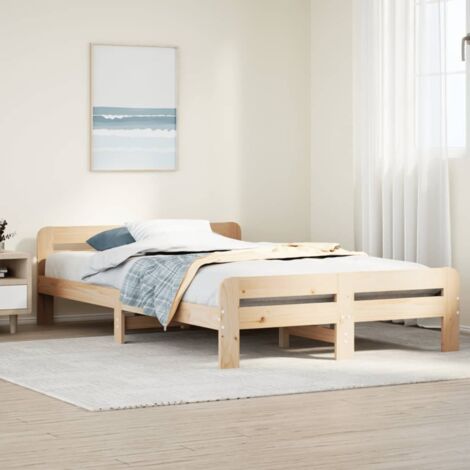 Bed Frame without Mattress 120x200 cm Solid Wood Pine vidaXL