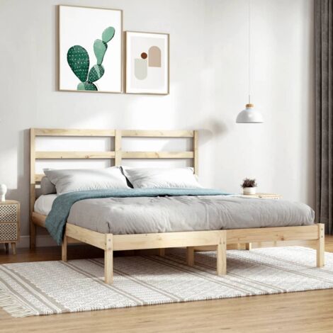 Bed Frame without Mattress 120x200 cm Solid Wood Pine vidaXL
