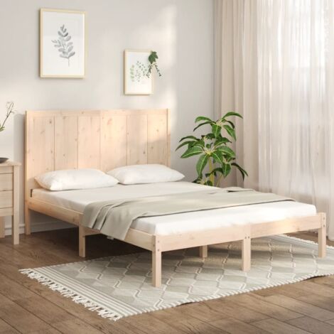 Bed Frame without Mattress 120x200 cm Solid Wood Pine vidaXL