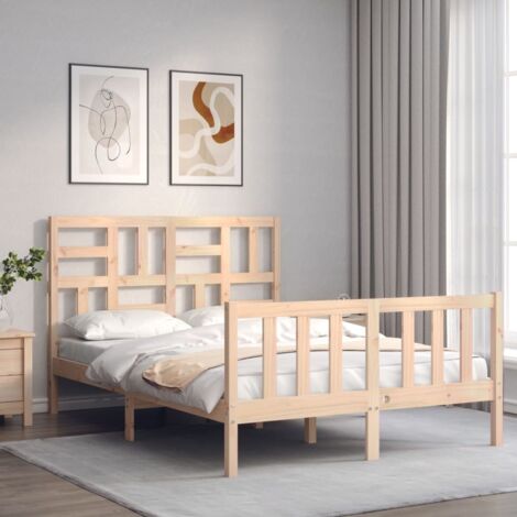 Bed Frame without Mattress 120x200 cm Solid Wood Pine vidaXL