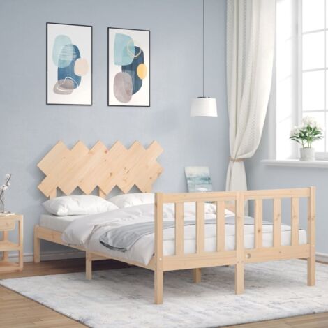 Bed Frame without Mattress 120x200 cm Solid Wood Pine vidaXL