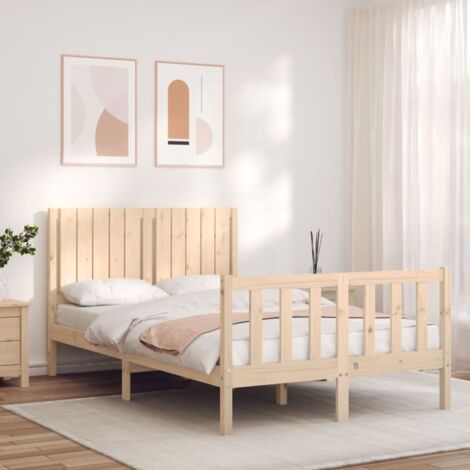 Bed Frame without Mattress 120x200 cm Solid Wood Pine vidaXL