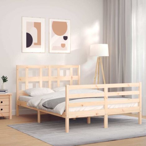 Bed Frame without Mattress 120x200 cm Solid Wood vidaXL