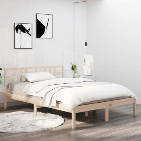 Bed Frame without Mattress 120x200 cm Solid Wood vidaXL