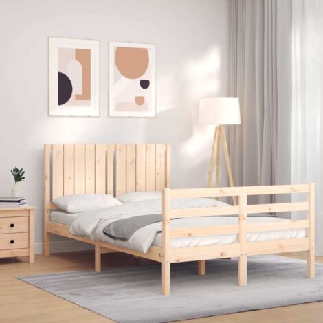 Bed Frame without Mattress 120x200 cm Solid Wood vidaXL