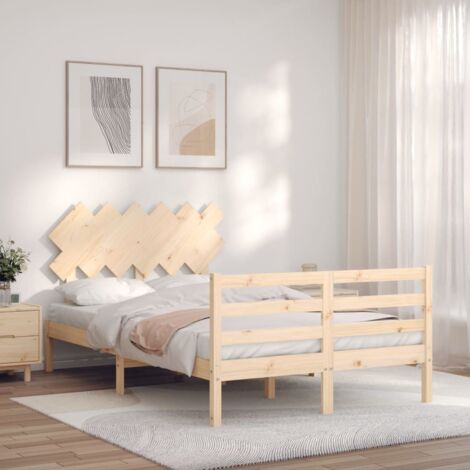Bed Frame without Mattress 120x200 cm Solid Wood vidaXL