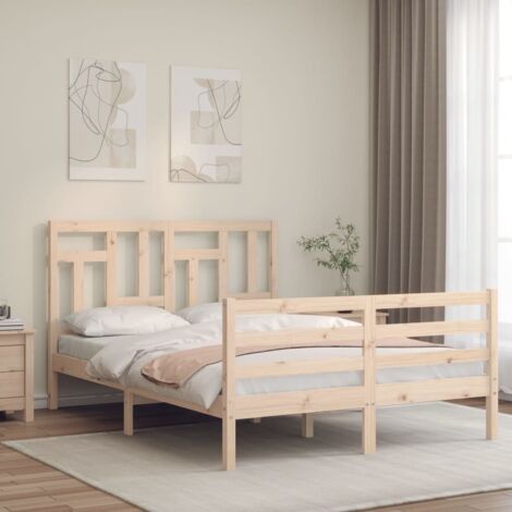 Bed Frame without Mattress 120x200 cm Solid Wood vidaXL