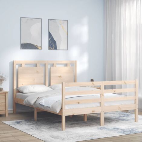 Bed Frame without Mattress 120x200 cm Solid Wood vidaXL