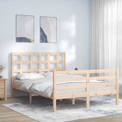 Bed Frame without Mattress 120x200 cm Solid Wood vidaXL