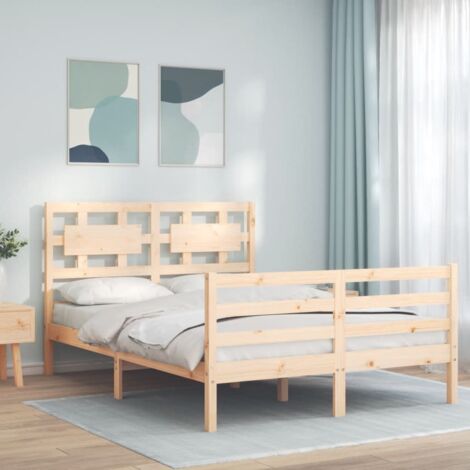 Bed Frame without Mattress 120x200 cm Solid Wood vidaXL