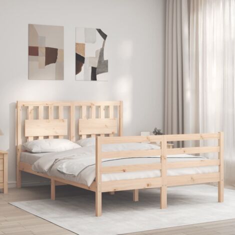 Bed Frame without Mattress 120x200 cm Solid Wood vidaXL
