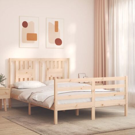 Bed Frame without Mattress 120x200 cm Solid Wood vidaXL